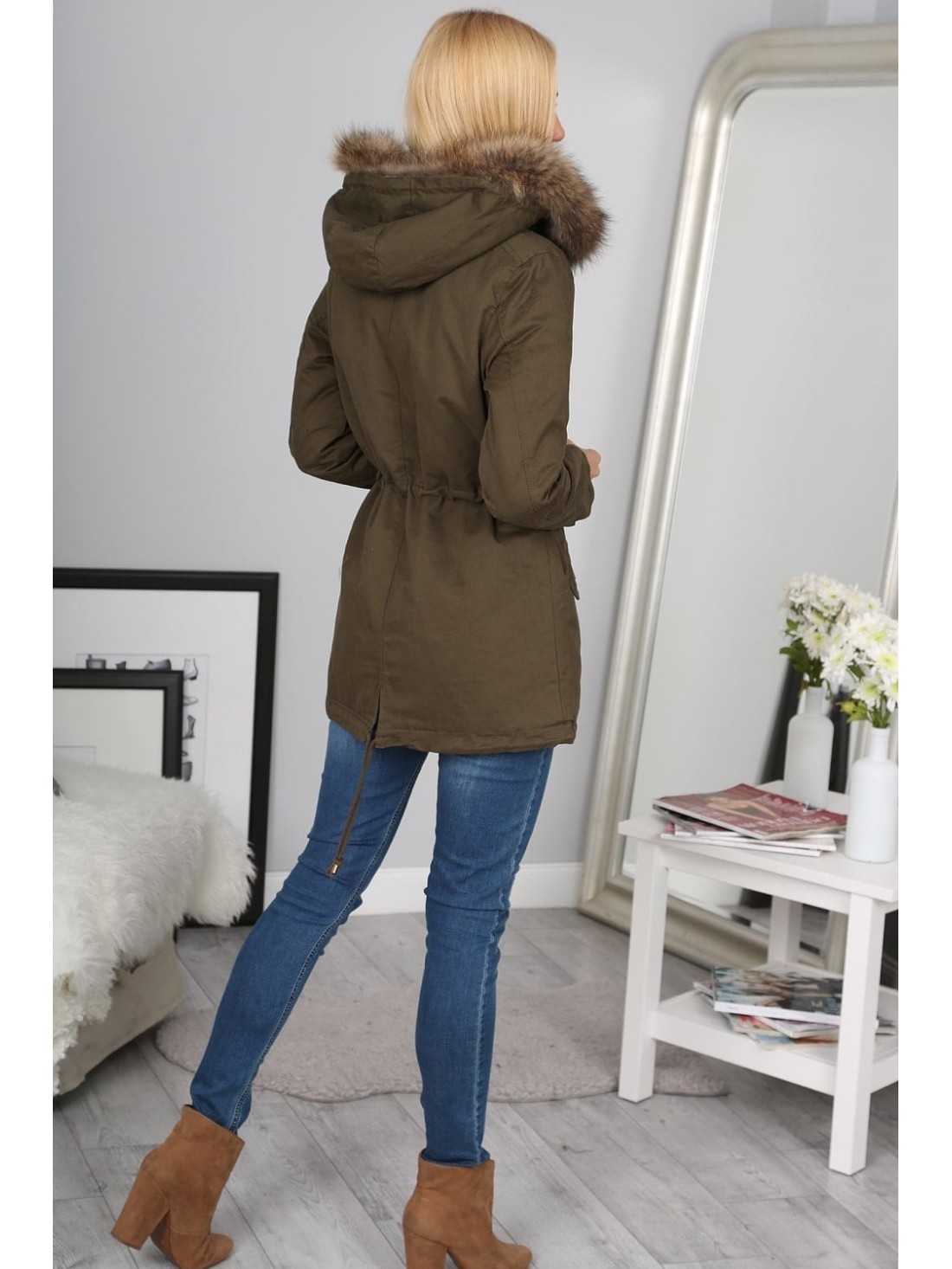 Khaki-Jacke mit Patches 91100 – Online-Shop – Boutique